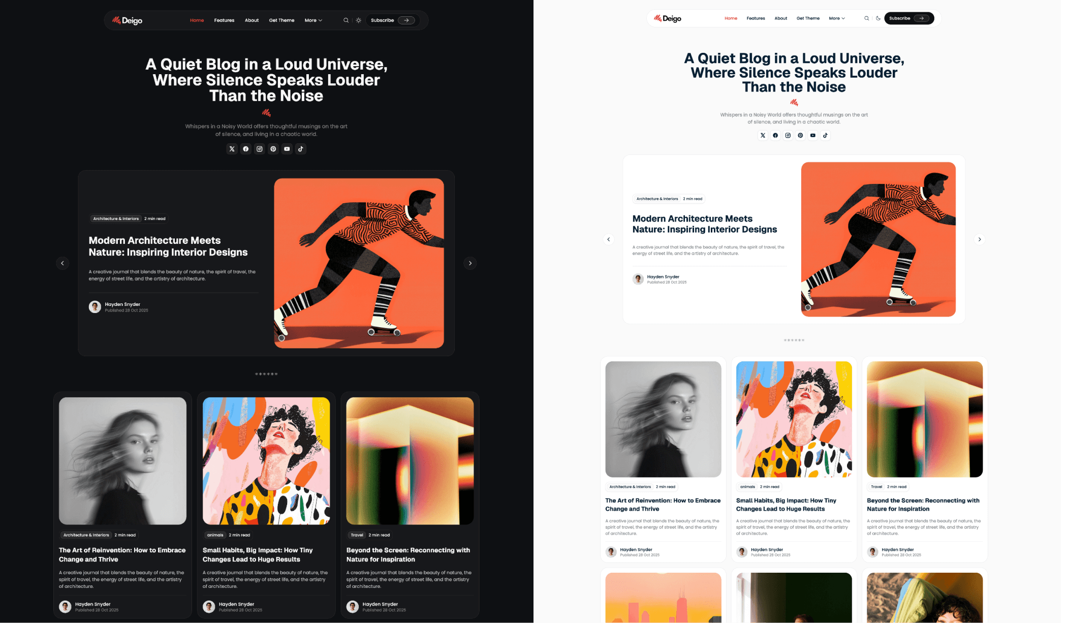 Deigo — Blog & Magazine Ghost Theme