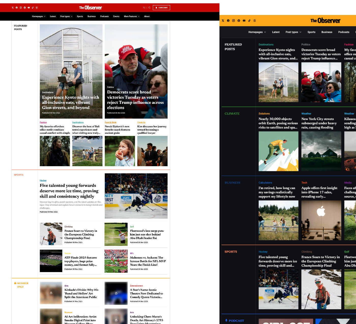 Observer — Ghost Theme for Magazines, Newsrooms & Editorial Publishers